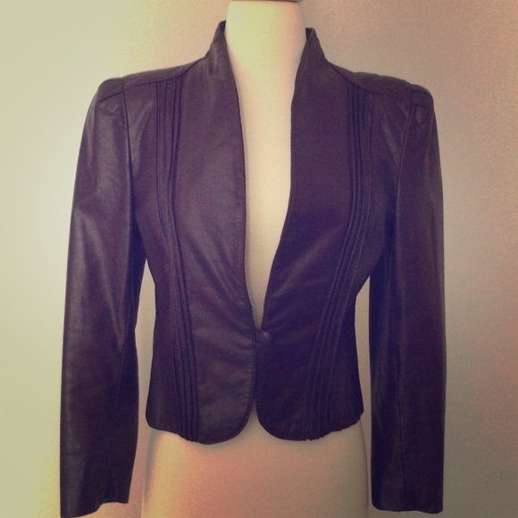 Jackets & Blazers - 🍃80s Burgundy Leather Jacket